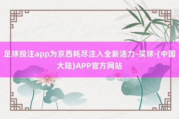 足球投注app为京西耗尽注入全新活力-买球·(中国大陆)APP官方网站