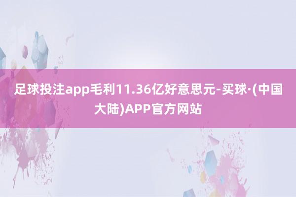 足球投注app毛利11.36亿好意思元-买球·(中国大陆)APP官方网站