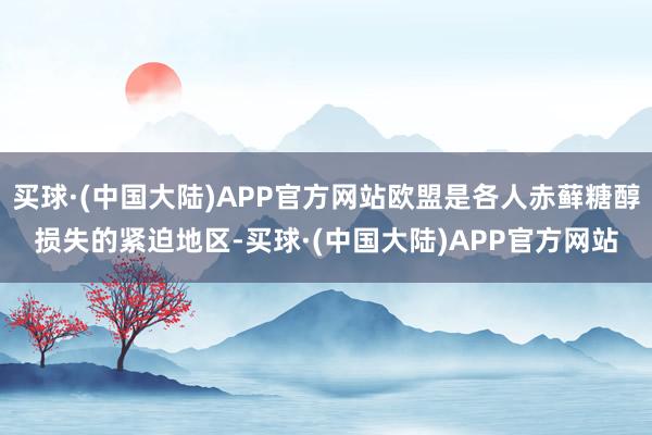 买球·(中国大陆)APP官方网站欧盟是各人赤藓糖醇损失的紧迫地区-买球·(中国大陆)APP官方网站