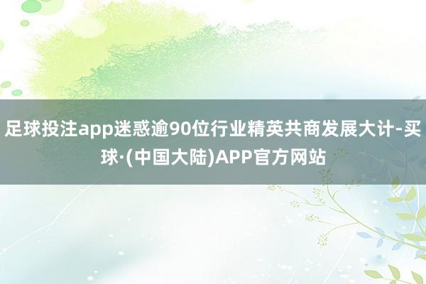 足球投注app迷惑逾90位行业精英共商发展大计-买球·(中国大陆)APP官方网站