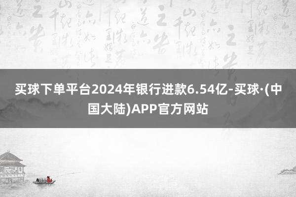 买球下单平台2024年银行进款6.54亿-买球·(中国大陆)APP官方网站