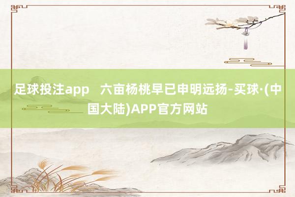 足球投注app   六亩杨桃早已申明远扬-买球·(中国大陆)APP官方网站