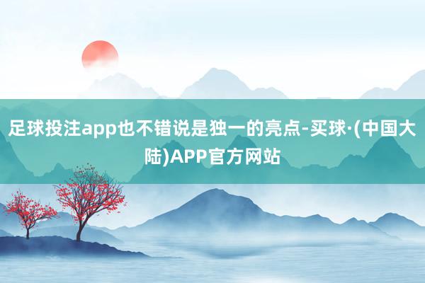 足球投注app也不错说是独一的亮点-买球·(中国大陆)APP官方网站