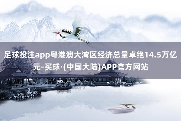 足球投注app粤港澳大湾区经济总量卓绝14.5万亿元-买球·(中国大陆)APP官方网站